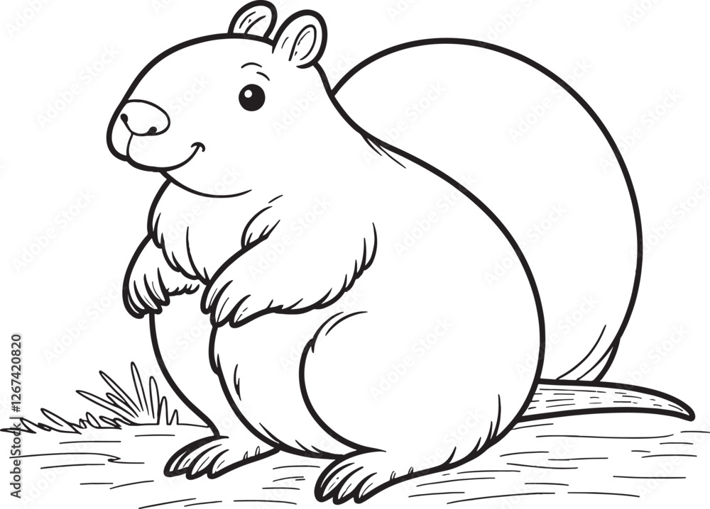 set of vector illustration of cartoon Wombat, vector illustration of cartoon Wombat, wombat silatoutte set of vector illustration of cartoon Wombat, vector illustration of cartoon Wombat, wombat silatoutte