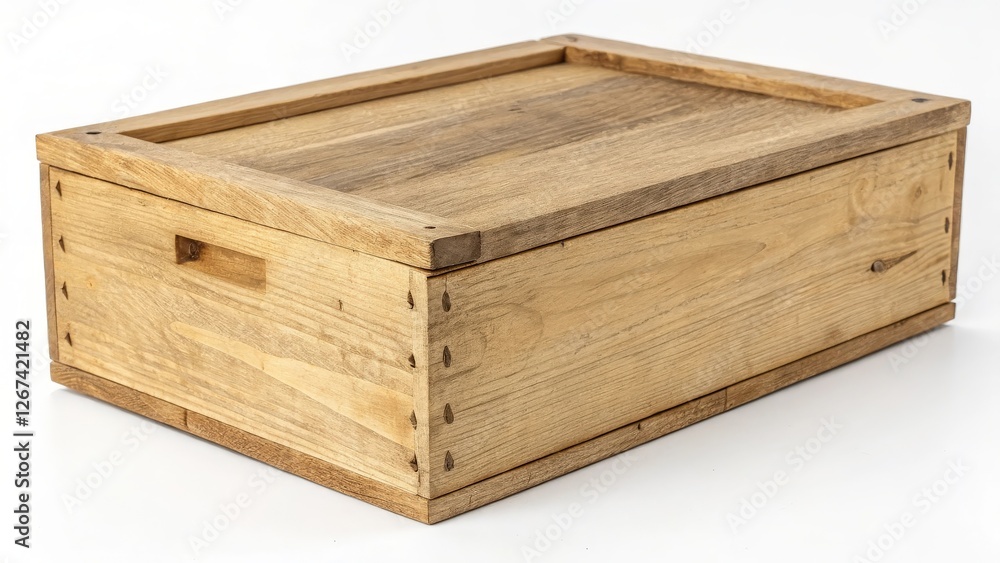 Wooden Crate with Lid and Handle Wooden Crate with Lid and Handle