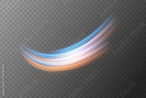 Futuristic neon light lines. High speed speed effect. Vector illustration EPS10