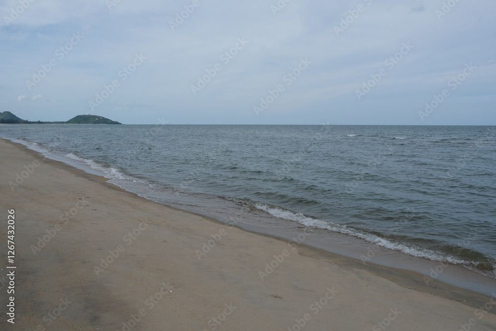 Sandy beach and sea for background Sandy beach and sea for background