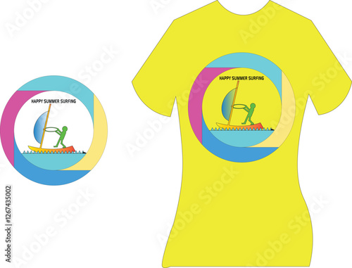 T Shirt Happy Summer  Surfing, T Shirt design , Logo, t shirt logo, Summer t shirt, Surfing, Surfing t shirt, Lovely t Shirt 