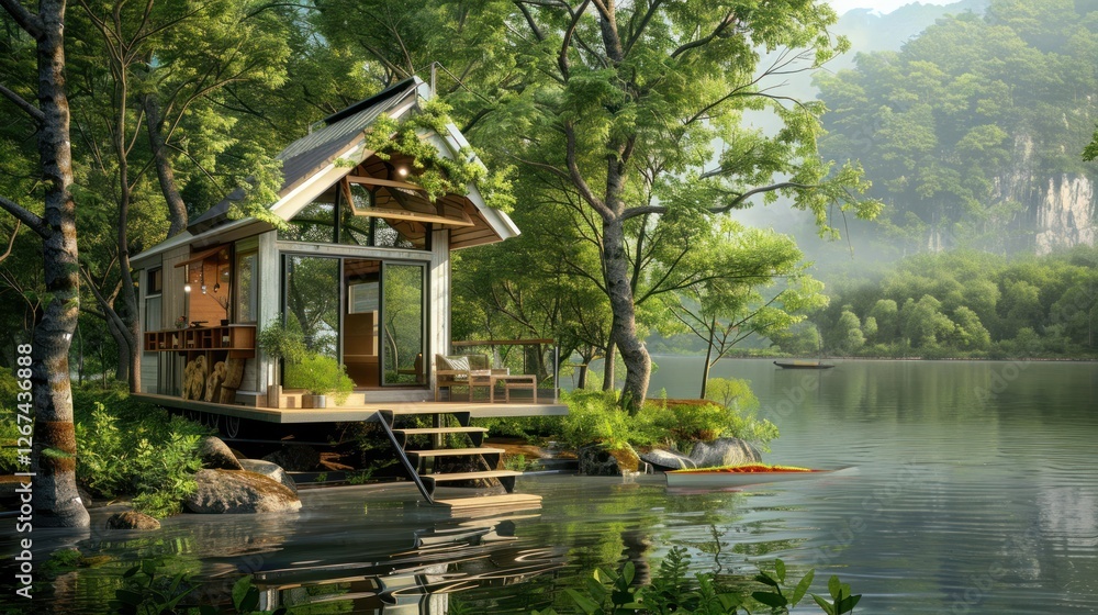 A creative tiny house model, focusing on efficient space usage and portability, A creative tiny house model, focusing on efficient space usage and portability,