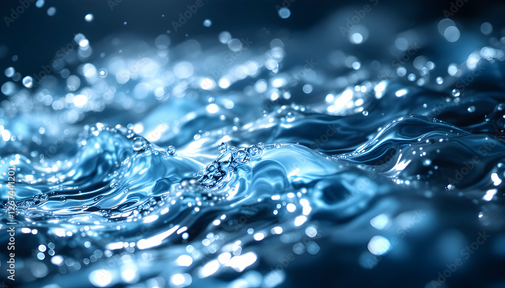 Ethereal aquatic expanse shimmering with light and movement Ethereal aquatic expanse shimmering with light and movement