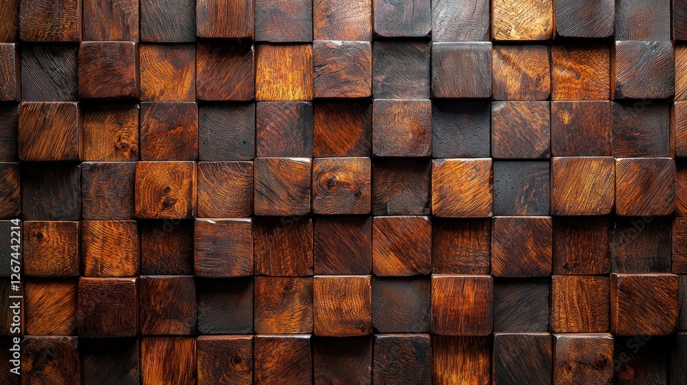 Wooden cube wall background for interior design or art projects Wooden cube wall background for interior design or art projects