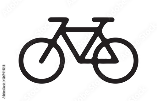 bicycle icon, Bike Icon of a bicycle on a white backdrop.Flat bicycle icon as symbol for web page design sity transport or sport travel. Vectoreps 10  photo