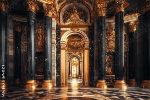 Opulent Palace Interior: A Glimpse into Gilded Grandeur photo