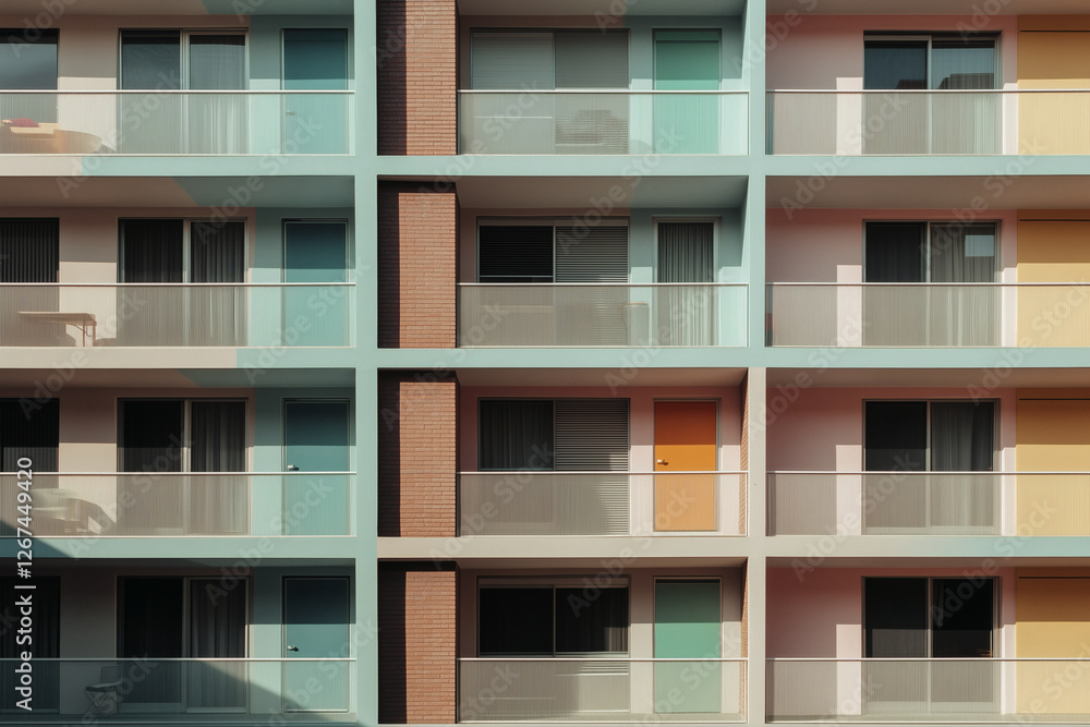 Colorful Apartment Building Facade Colorful Apartment Building Facade