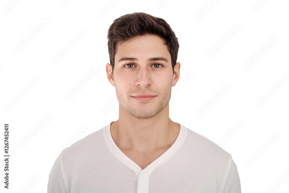 Portrait of a handsome young man smiling isolated on transparent background Portrait of a handsome young man smiling isolated on transparent background