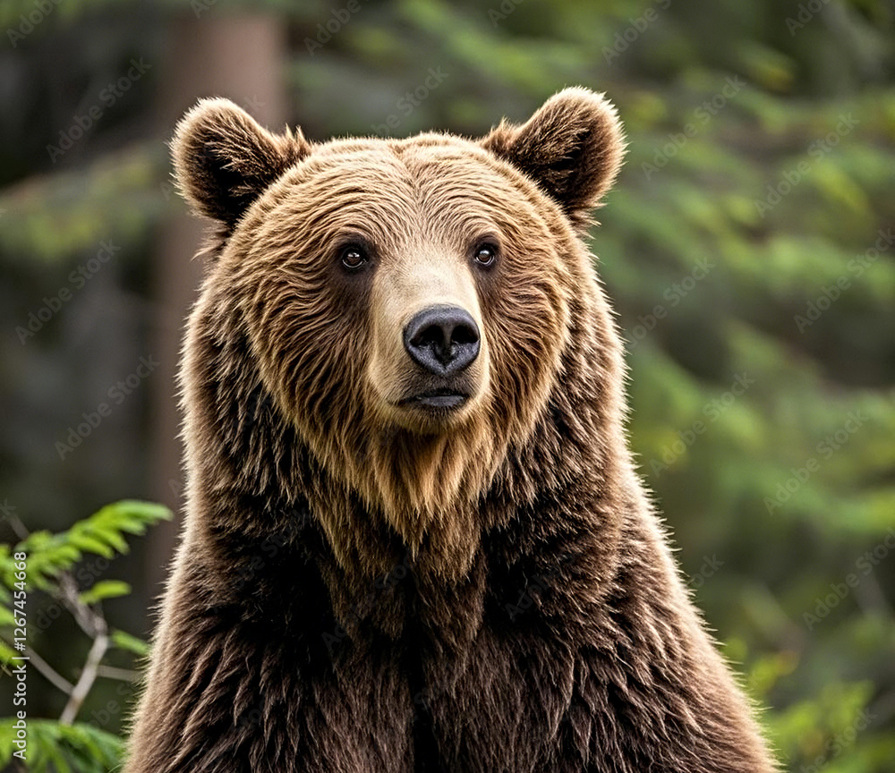 Obraz premium brown bear in the forest