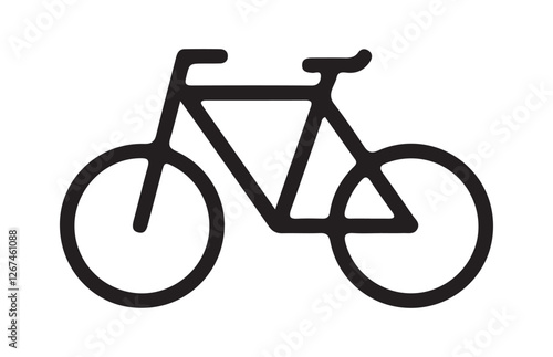 Bicycle simple icon isolated on transparent background. Modern and editable bicycle icon. 