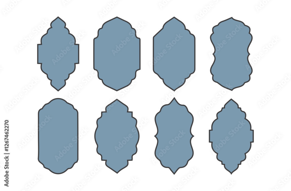 Ramadan frame shape Islamic window and door icons vector image
Ramadan frame shape Islamic window and door icons vector image