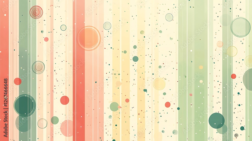 Abstract Pastel Stripes Circles And Dots Design Abstract Pastel Stripes Circles And Dots Design