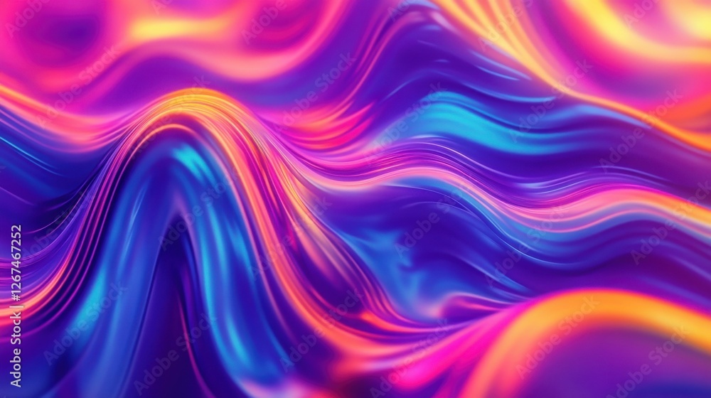 Obraz premium An abstract wavy psychedelic background image.