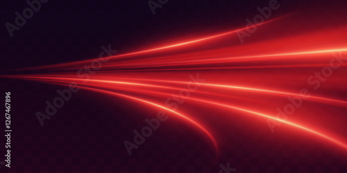 Neon light and high speed light lines. Vector illustration