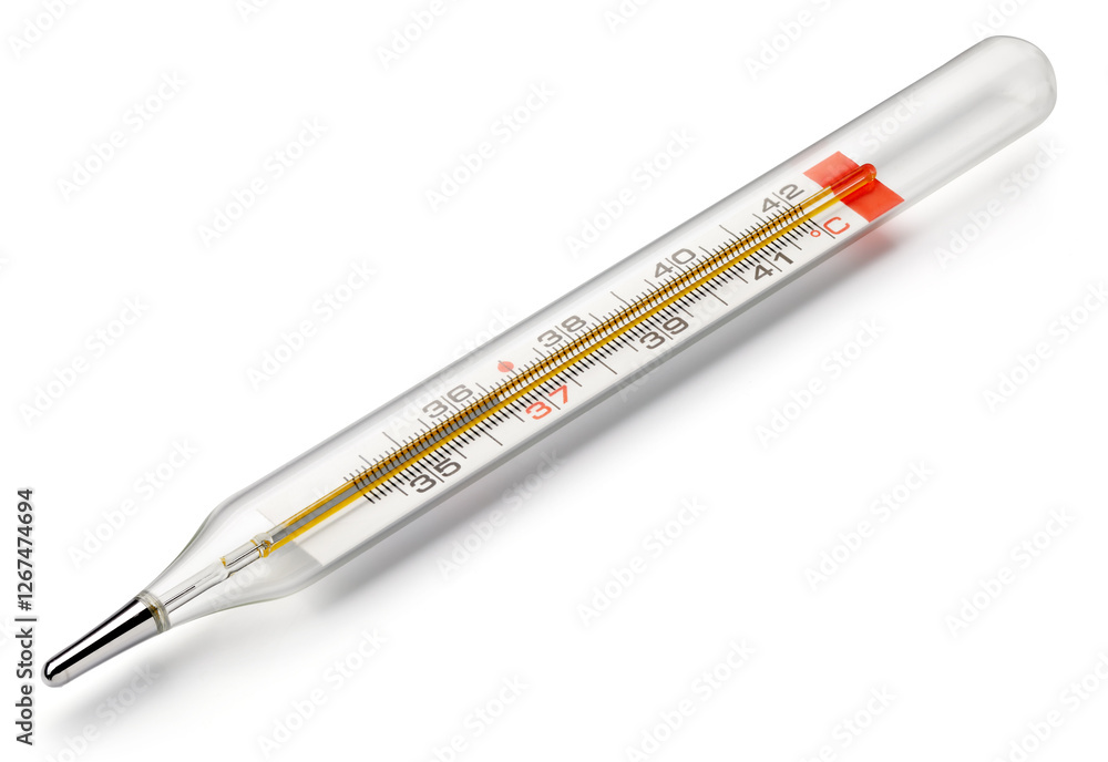 Mercury thermometer Clipping path. Medical thermometer isolated on white background clipping path included Mercury thermometer Clipping path. Medical thermometer isolated on white background clipping path included