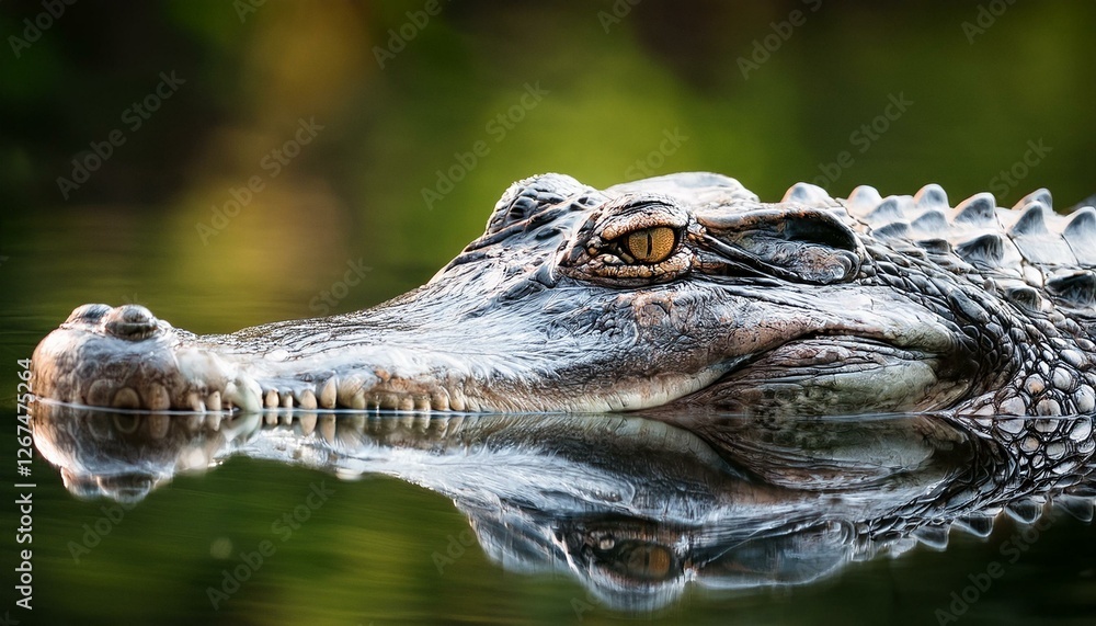 Obraz premium alligator face concept