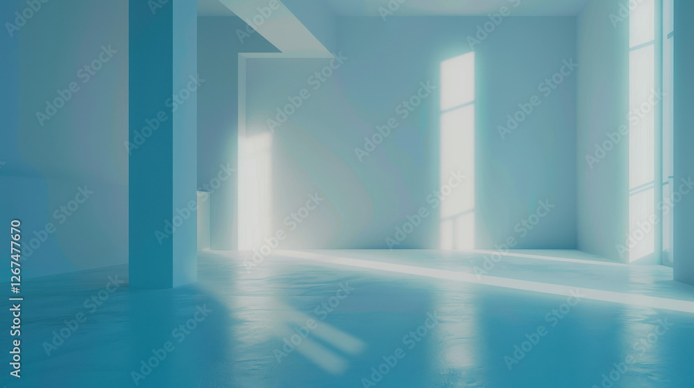 Obraz premium light blue studio room