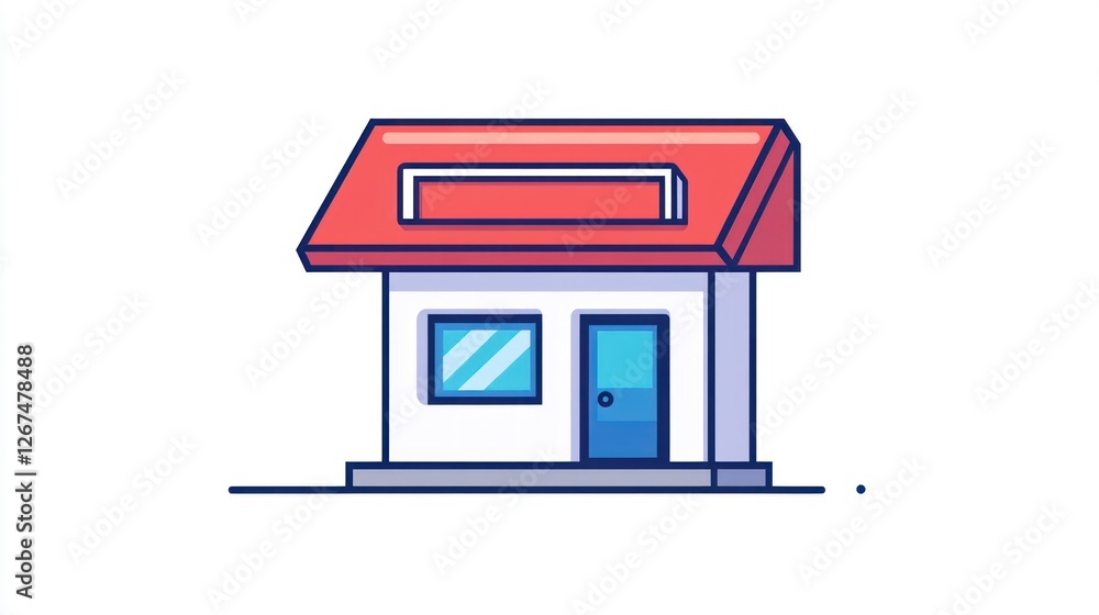 Simple storefront illustration Simple storefront illustration
