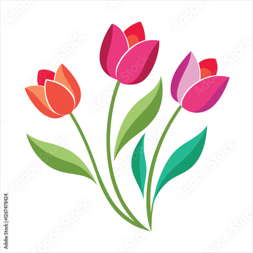 Wallpaper Mural vector illustration of tulip Torontodigital.ca