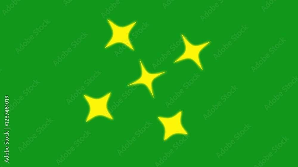 Animated Twinkling Stars, Glitter Sparkling Light Effects on Chroma Key Green Background Animated Twinkling Stars, Glitter Sparkling Light Effects on Chroma Key Green Background