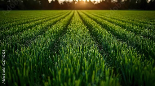 green field of wheat