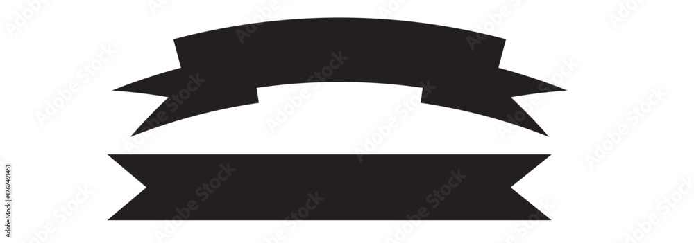 black ribbon banner design material black ribbon banner design material