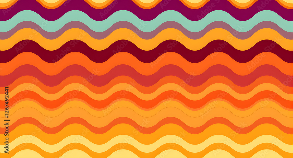 Retro Wavy Pattern Background Retro Wavy Pattern Background