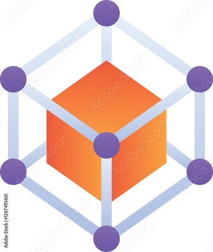 Gradient color illustration for Semantic 3d cube