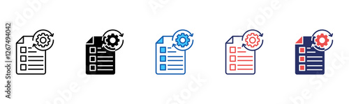Plan icon sheet multiple style collection