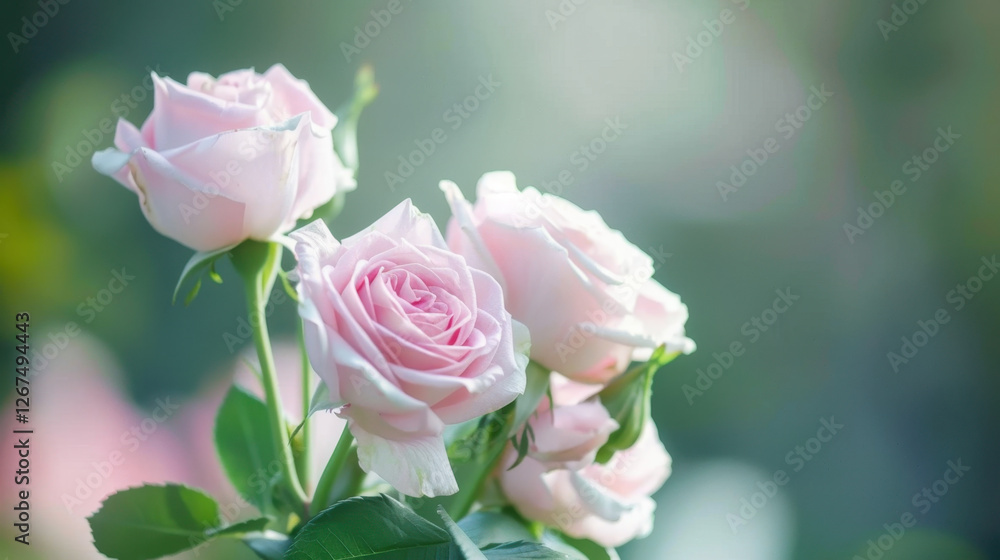 Obraz premium pink roses background