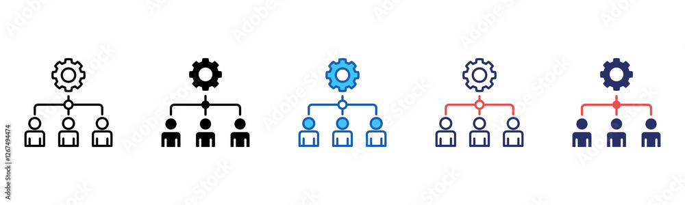 Teamwork icon sheet multiple style collection Teamwork icon sheet multiple style collection
