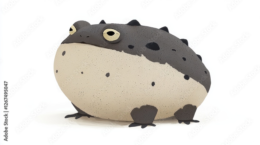 Frog illustration nature digital art playful environment close-up charming design Frog illustration nature digital art playful environment close-up charming design