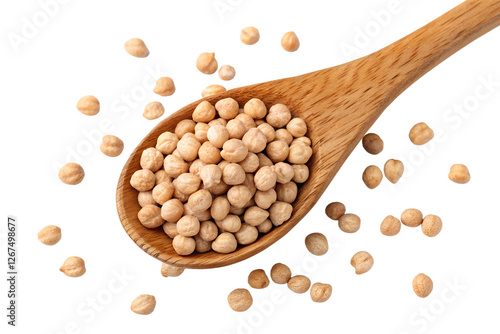 dry raw organic chickpeas in isolated on transparent background png