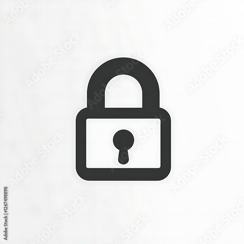 Simple Padlock Icon Graphic Design Image