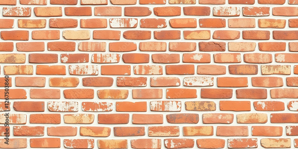 Fototapeta premium Aged Brick Wall with Intricate Texture and Crumbling Edges