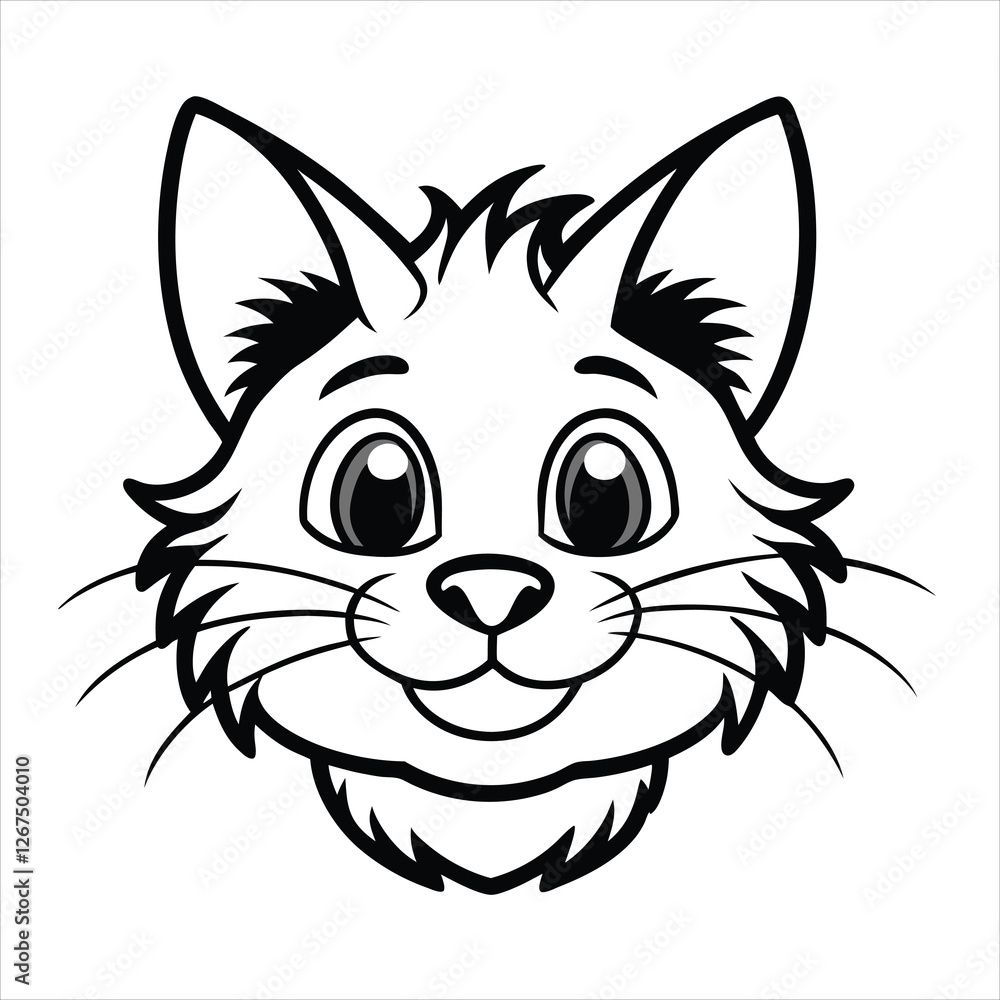 Fototapeta premium vector illustration of cartoon cat