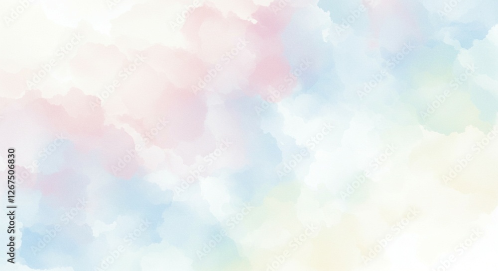 Pastel Watercolor Background Soft Pink Blue and Yellow Abstract Cloud Design Pastel Watercolor Background Soft Pink Blue and Yellow Abstract Cloud Design