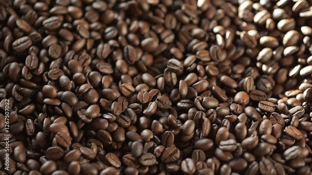 A pile of coffee beans with a lot of them being brown. The beans are spread out and some are piled on top of each other A pile of coffee beans with a lot of them being brown. The beans are spread out and some are piled on top of each other