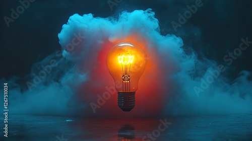 light bulb in the dark