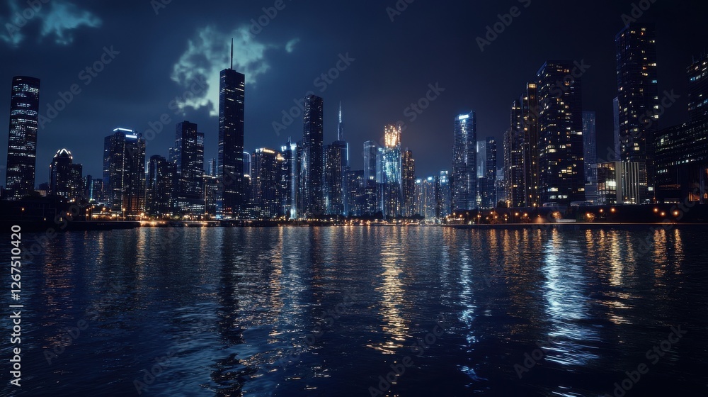 Fototapeta premium modern city at night