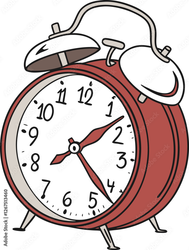 alarm clock on white background alarm clock on white background