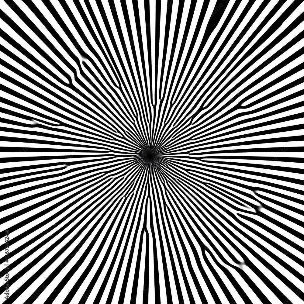 custom made wallpaper toronto digitalBlack and White Optical Illusion with Radiating Lines Creating a Distorted Visual Experience