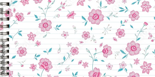 Delicate Floral Spiral Notebook for Inspiration