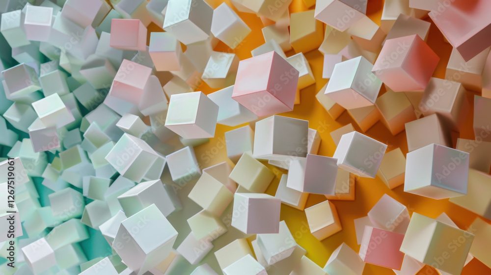 Obraz premium random shifted cube background