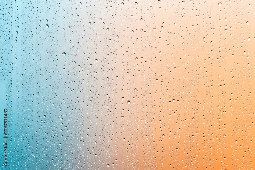 Water droplets on glass with soft pastel gradient background, refreshing abstract texture Water droplets on glass with soft pastel gradient background, refreshing abstract texture