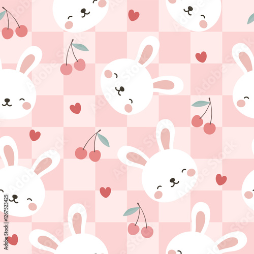 Animals Cute Seamless Pattern, adorable design for kids, vector illustration