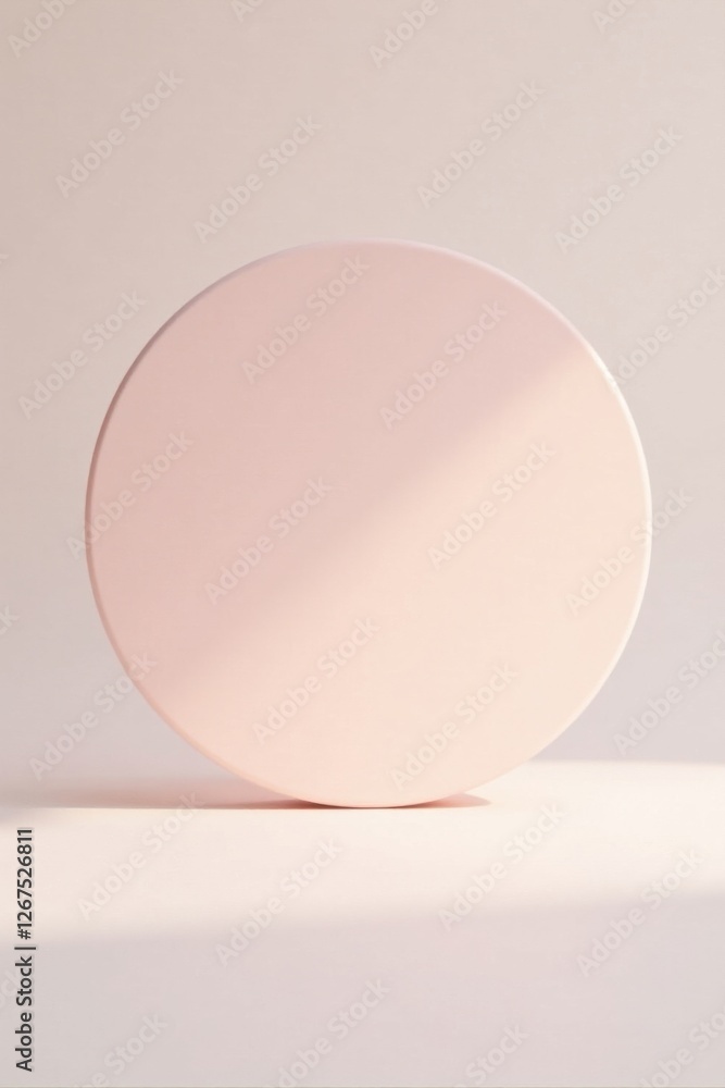 Pale Pink Circle on a Soft Background A Minimalist Design Element for Your Projects Pale Pink Circle on a Soft Background A Minimalist Design Element for Your Projects