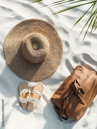 Obraz na płótnie summer beach accessories w salonie