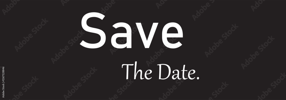 SAVE THE DATE black vector brush calligraphy banner SAVE THE DATE black vector brush calligraphy banner