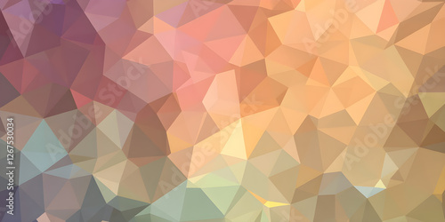 Abstract polygonal background. Low poly gradient background. Crystal polygon background. AI generated image, ai.